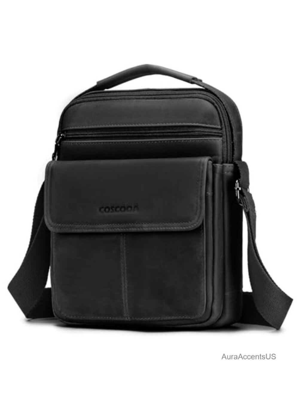 Genuine Cowhide Leather Men's Crossbody Shoulder Bag Satchel Travel Messenger